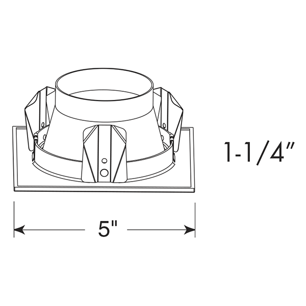 Product image for JNO 13SQ-WH 4IN SQ TRIM PINHOLE R/P