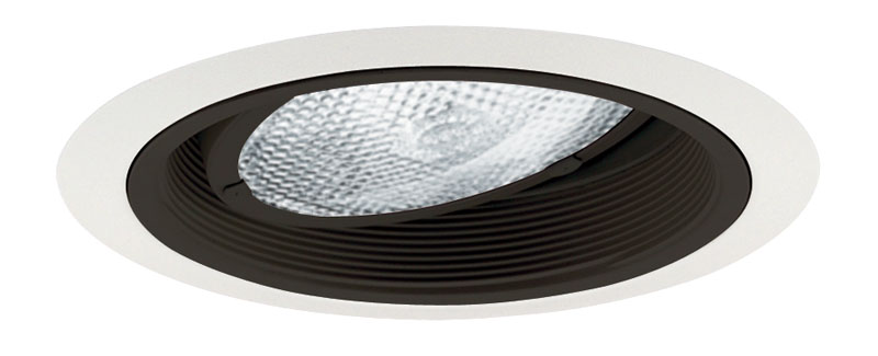 Product image for 6" Adjustbale Gimbal Ring Baffle Trim - White w/ White Baffle