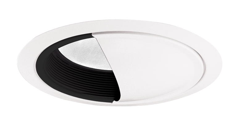 Product image for 6" Wall Wash Scoop Trim - White w/ White Baffle